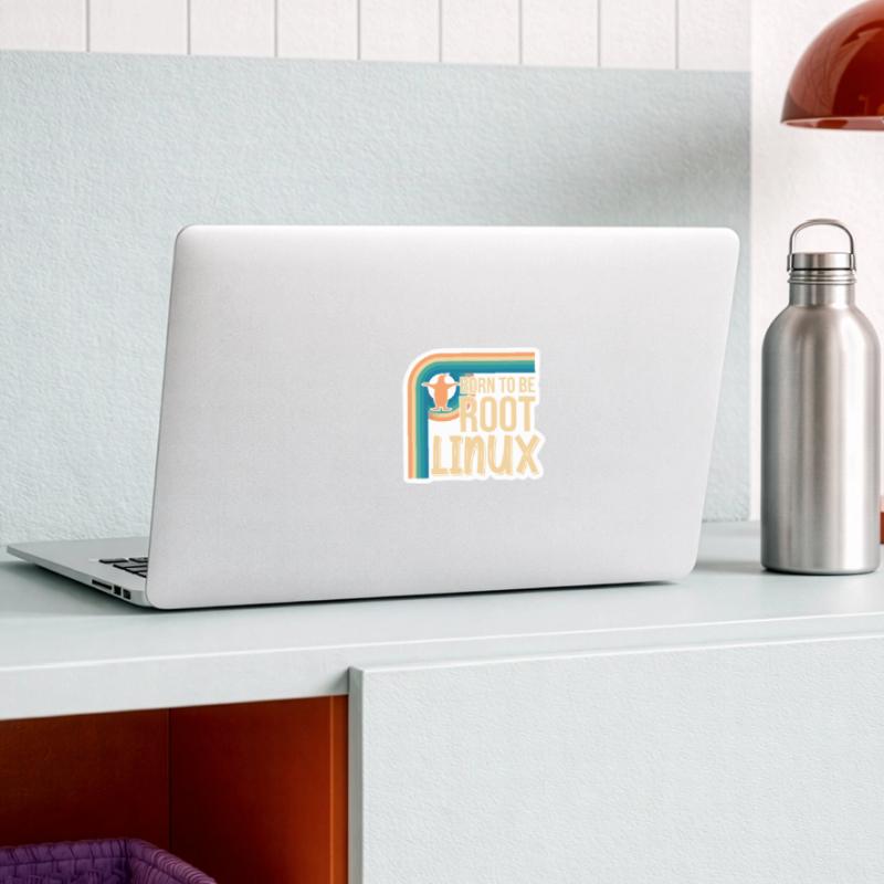 Born To Be Root Linux Nerd pour le codage Sticker taille S (10 x 10 cm)