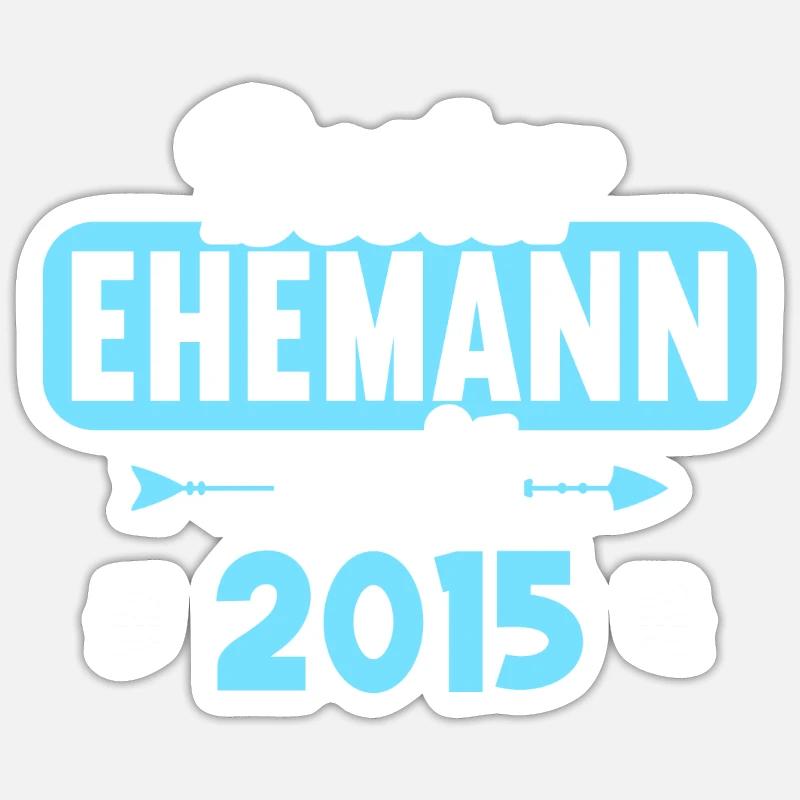 Beste Ehefrau Bester Ehemann seit 2015 Sticker Größe S (10 x 10 cm)
