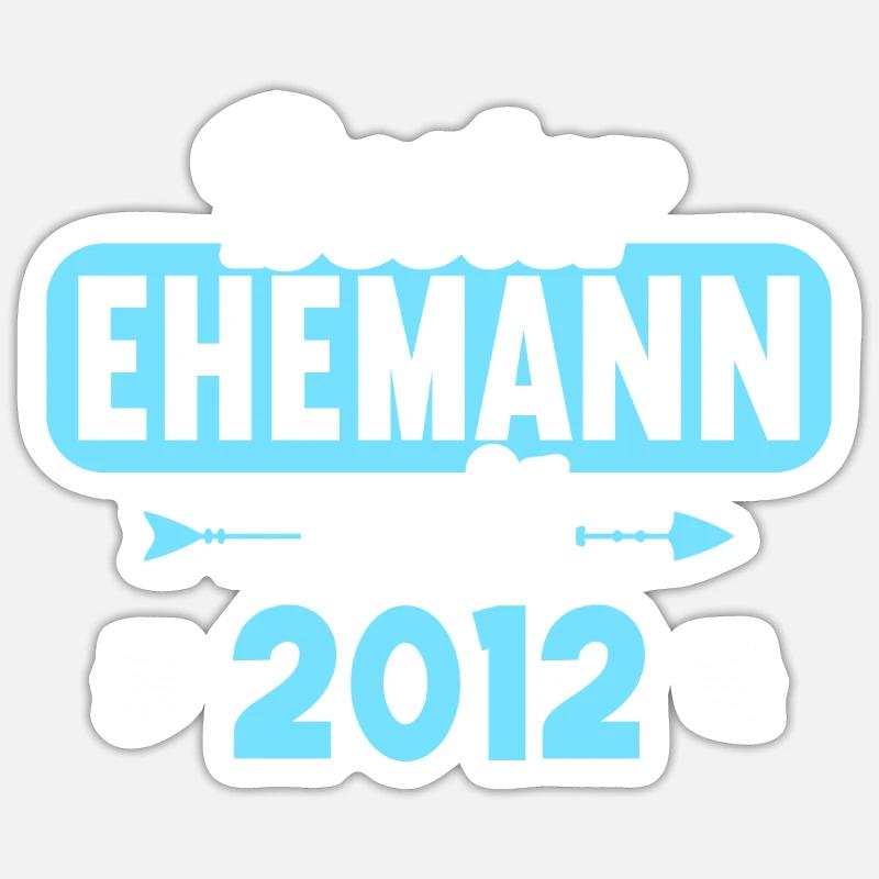 Beste Ehefrau Bester Ehemann seit 2012 Sticker Größe S (10 x 10 cm)
