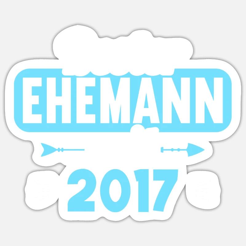 Beste Ehefrau Bester Ehemann seit 2017 Sticker Größe S (10 x 10 cm)