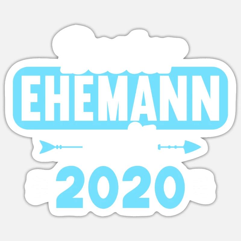 Beste Ehefrau Bester Ehemann seit 2020 Sticker Größe S (10 x 10 cm)