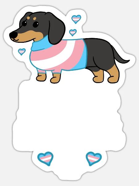 niedliche Hunderasse Dackel Tierliebe - Sticker Größe S (10 x 10 cm) - Mattweiß