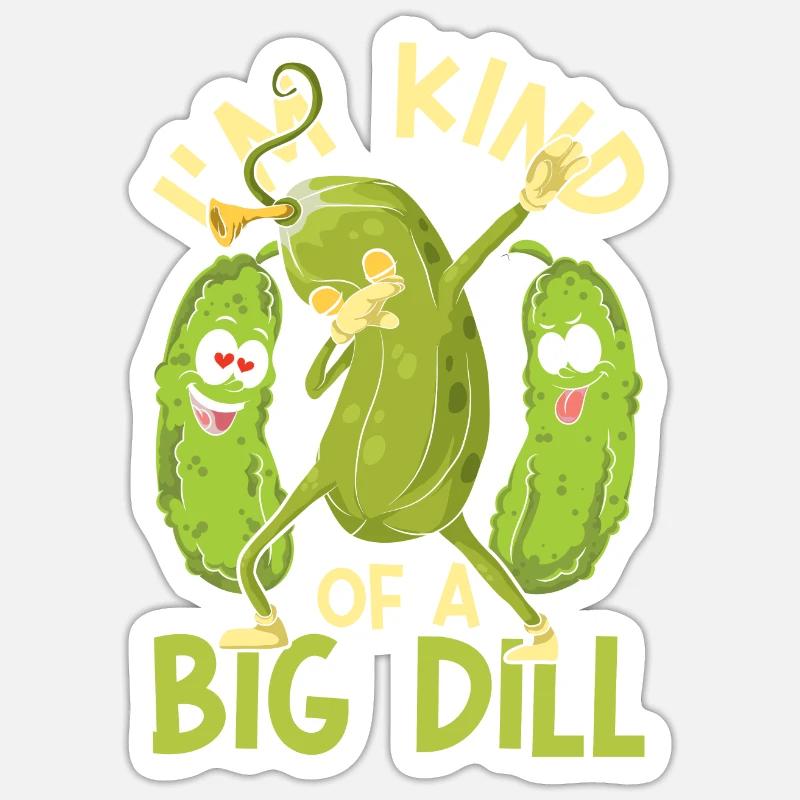 Funny Vegetable Gift Dabbing Cucumber - Sticker size S (10 x 10 cm) - white matte