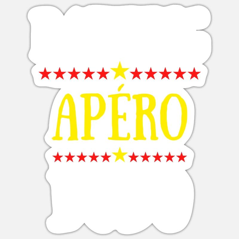 rafting apéro dodo - Sticker taille S (10 x 10 cm) - blanc mat