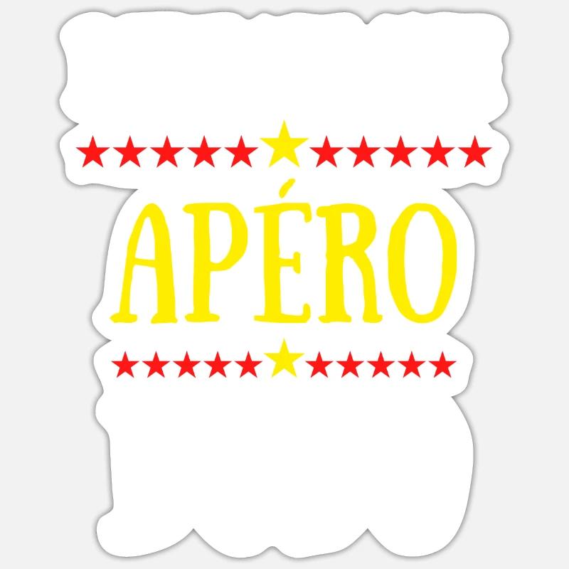 deltaplane apéro dodo - Sticker taille S (10 x 10 cm) - blanc mat