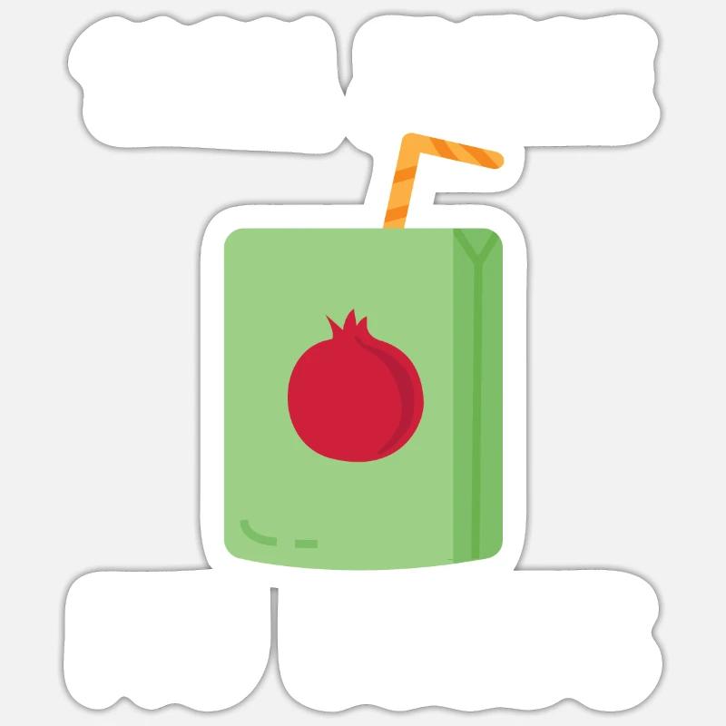 Jus de grenade - Sticker taille S (10 x 10 cm) - blanc mat