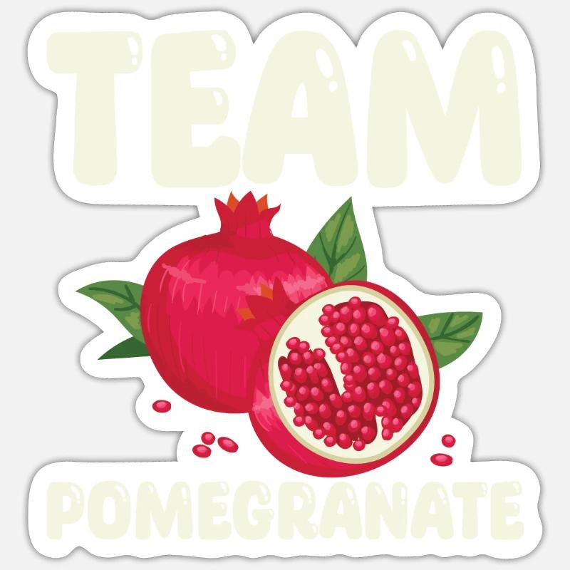 Team Granatapfel - Sticker Größe S (10 x 10 cm) - Mattweiß