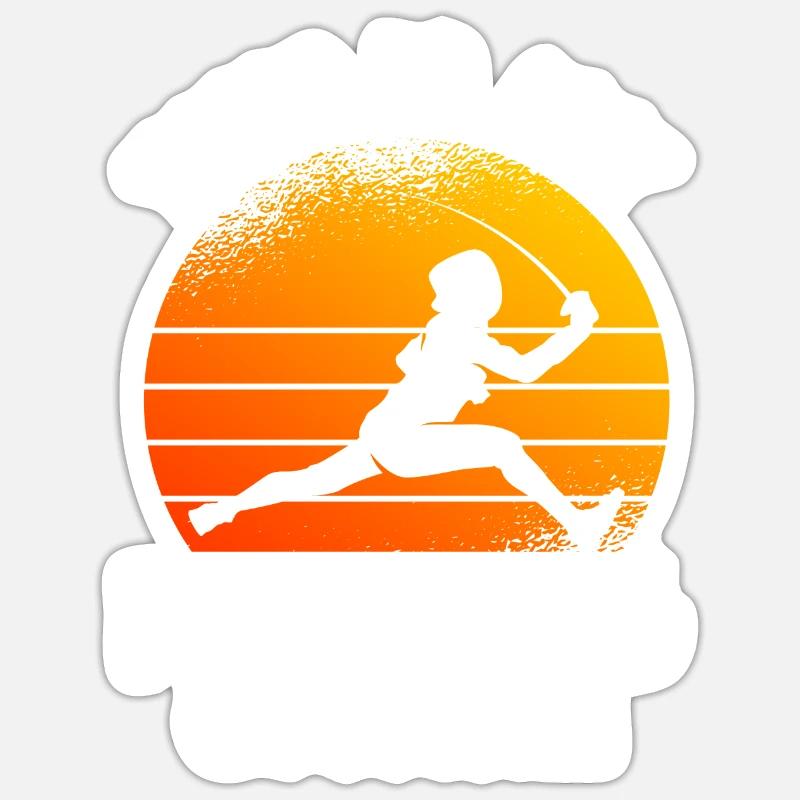 Questo è il mio costume di scherma - Sticker formato S (10 x 10 cm) - bianco opaco
