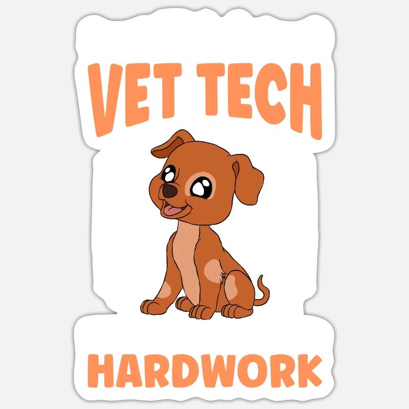 I'm A Vet Tech Because I Don't Mind - Sticker Größe S (10 x 10 cm) - Mattweiß