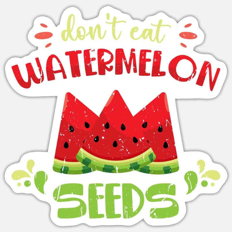 Ne mangez pas de graines de pastèque - Pastèque tropicale Sticker taille S (10 x 10 cm)