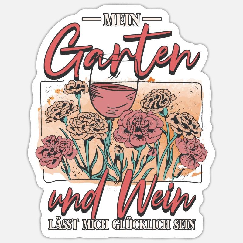 Mein Garten Gärtner - Sticker Größe S (10 x 10 cm) - Mattweiß
