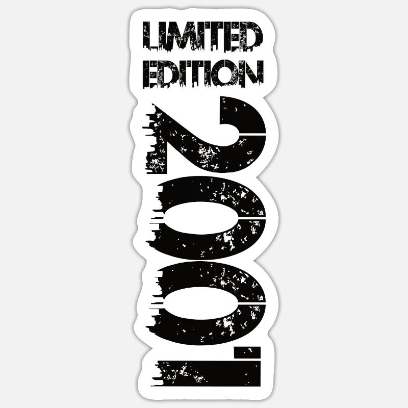 Édition limitée 2001 - Sticker taille S (10 x 10 cm) - blanc mat