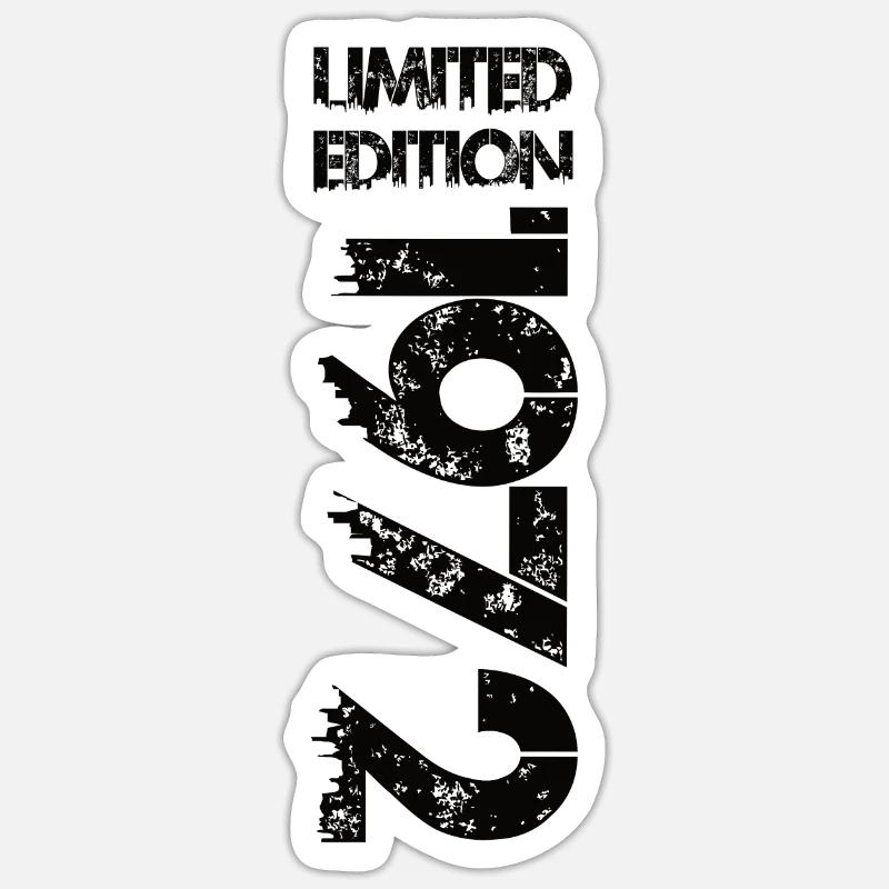 Édition limitée 1972 - Sticker taille S (10 x 10 cm) - blanc mat