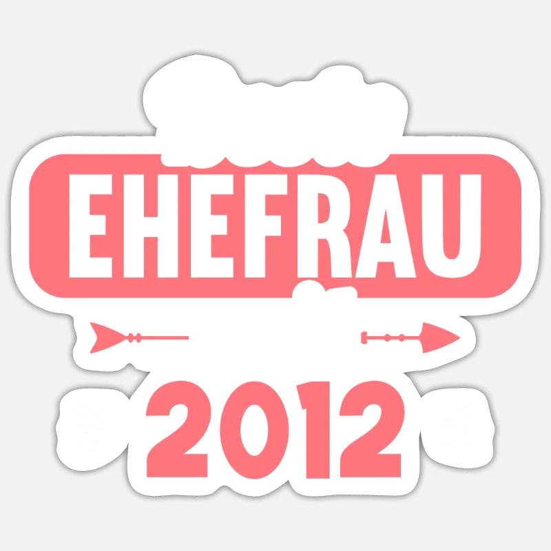 Beste Ehefrau Bester Ehemann seit 2012 Sticker Größe S (10 x 10 cm)