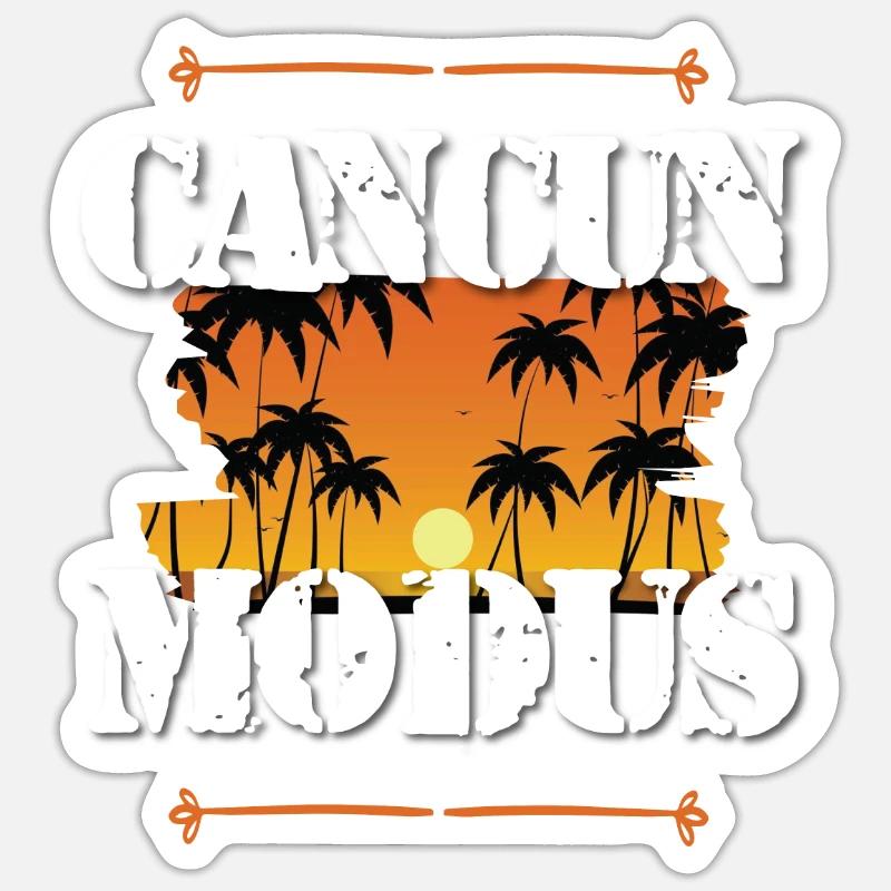 Cancun Modus - Sticker Größe S (10 x 10 cm) - Mattweiß