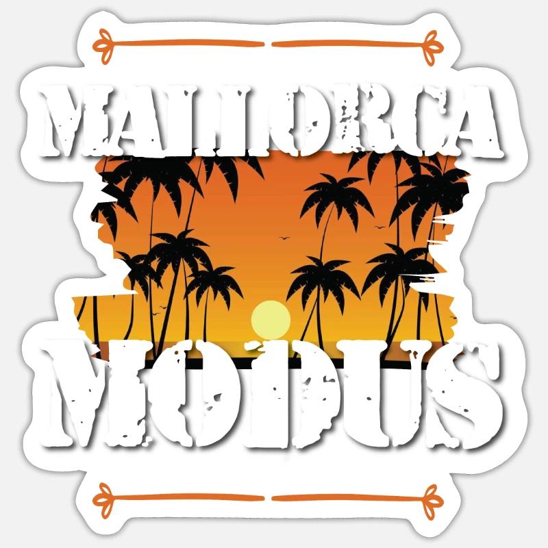 Mallorca Mode - Sticker size S (10 x 10 cm) - white matte