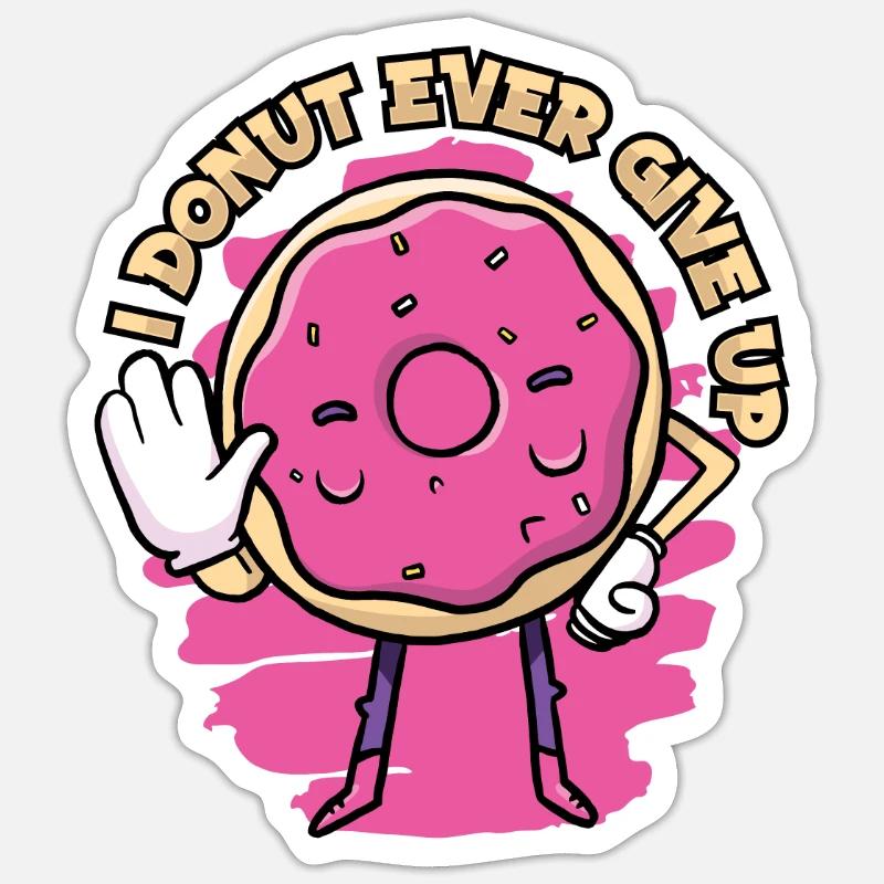 Donut Donuts Candy Bagel - Sticker taille S (10 x 10 cm) - blanc mat