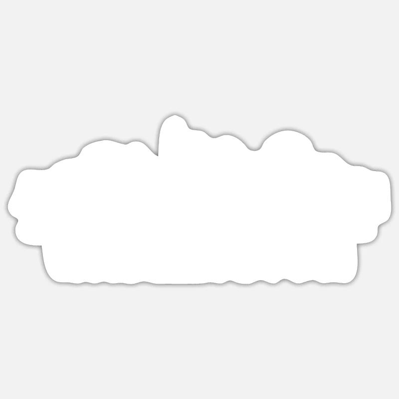 Horizon de Washington - Sticker taille S (10 x 10 cm) - blanc mat