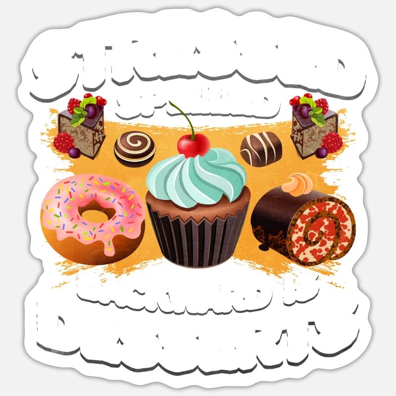 Cupcakes Desserts Gift Sticker size S (10 x 10 cm)