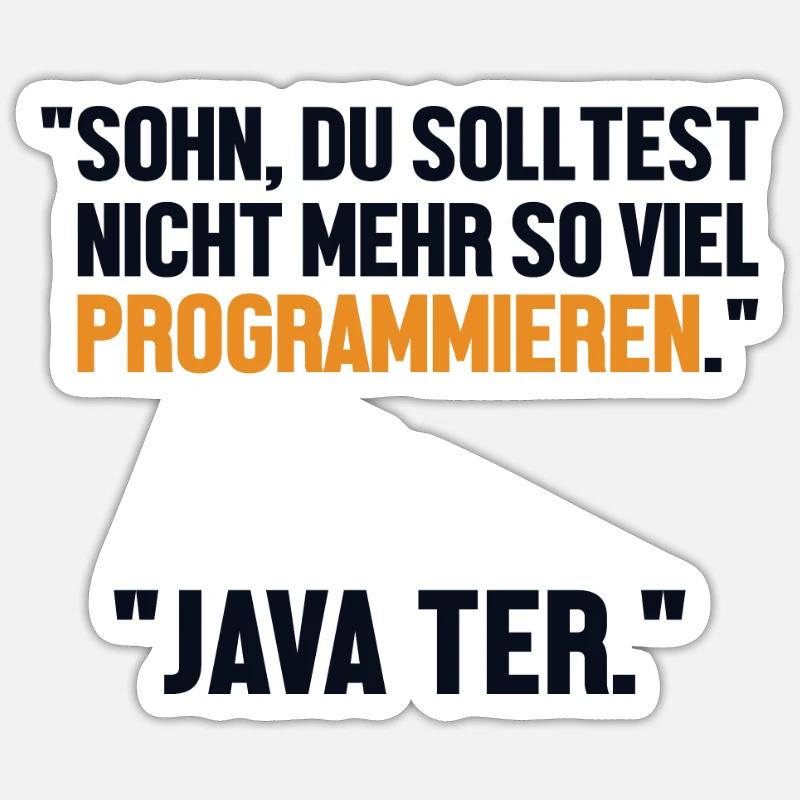 Sohn Programmieren Ja Vater Developer Coder Sticker Größe S (10 x 10 cm)