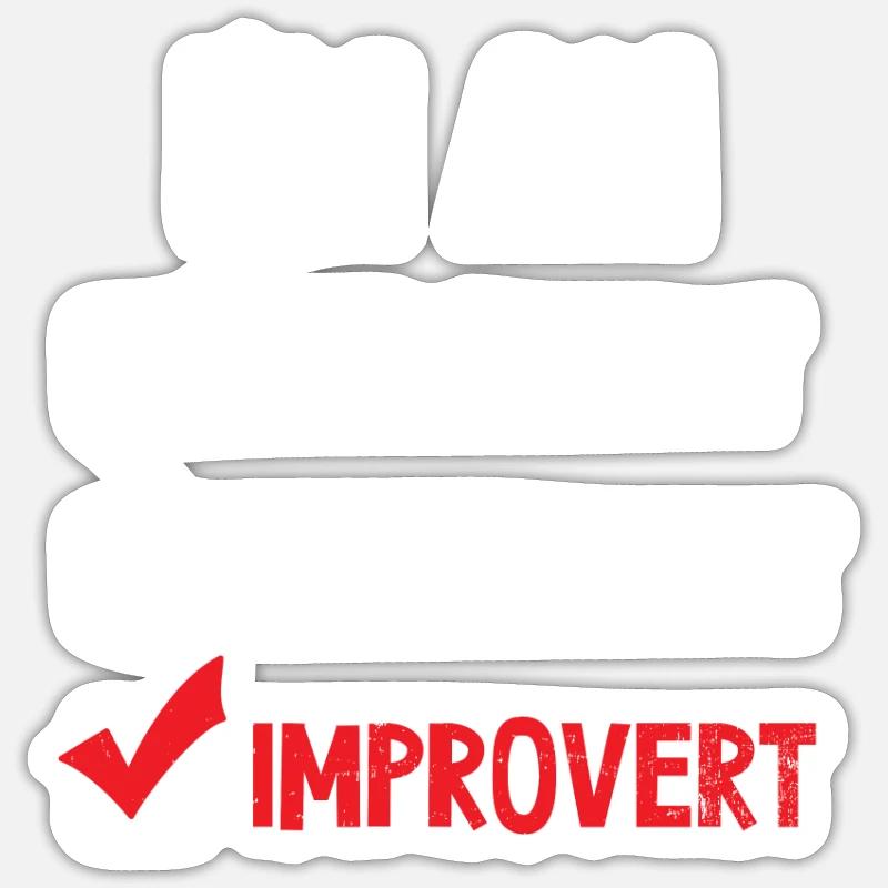 Improvisationstheater I'm An Improvert - Sticker Größe S (10 x 10 cm) - Mattweiß