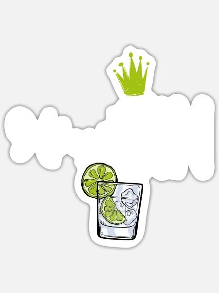 Köni GIN - Sticker Größe S (10 x 10 cm) - Mattweiß