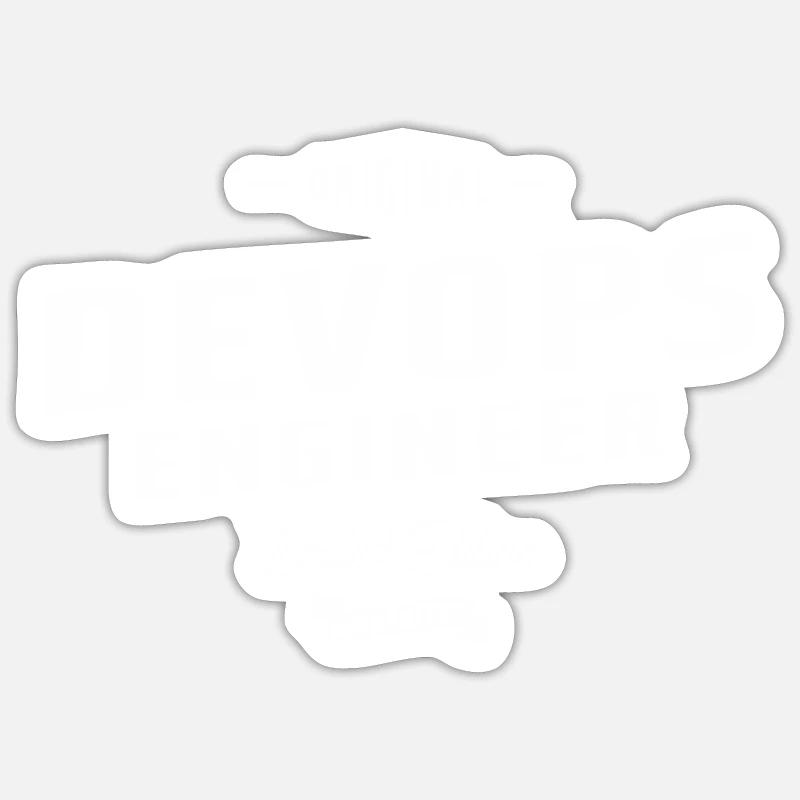 Devops Engineer Lustige Berufsbezeichnung Beruf Sticker Größe S (10 x 10 cm)