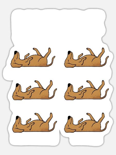 Dog Yoga Hund Katzenliebhaber Meditation Spaß Fun - Sticker Größe S (10 x 10 cm) - Mattweiß