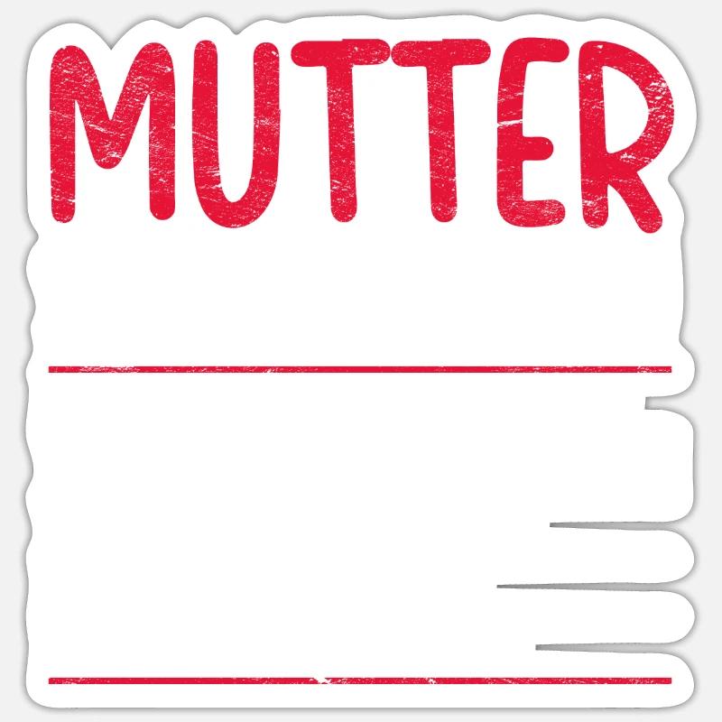 Vintage Mutter Stundenlohn Geschenk Spruch Mama Sticker Größe S (10 x 10 cm)