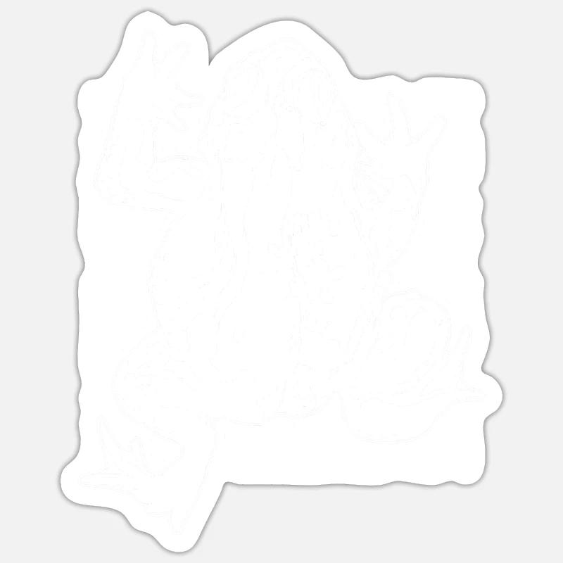 Crapaud - Sticker taille S (10 x 10 cm) - blanc mat