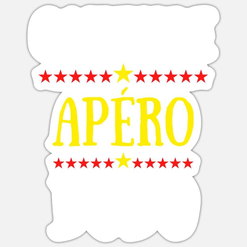 couture apéro dodo - Sticker taille S (10 x 10 cm) - blanc mat