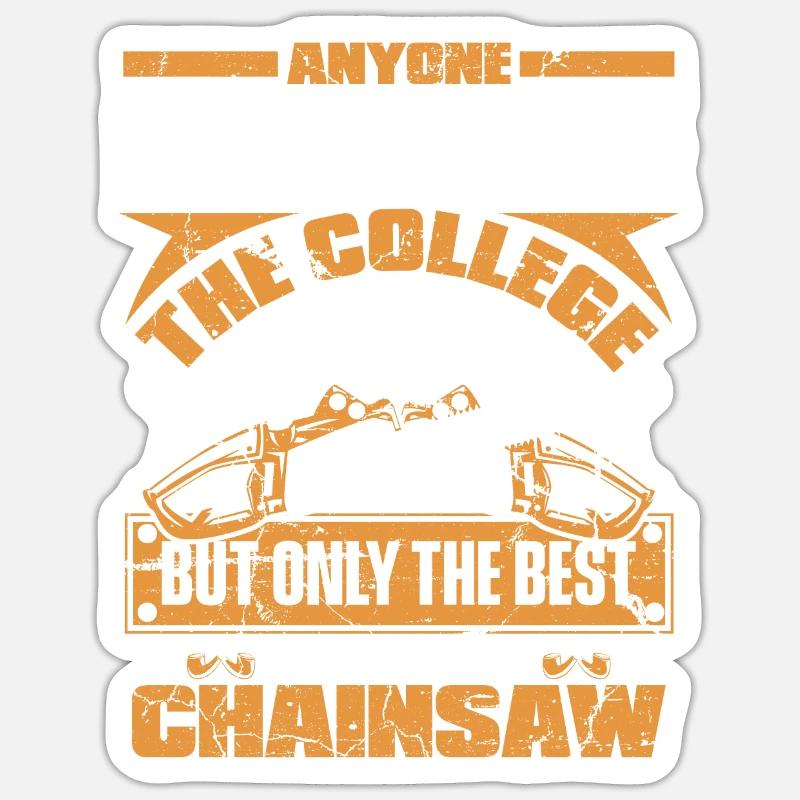 Bûcheron Whale Worker Chainsaw Axe Sticker taille S (10 x 10 cm)