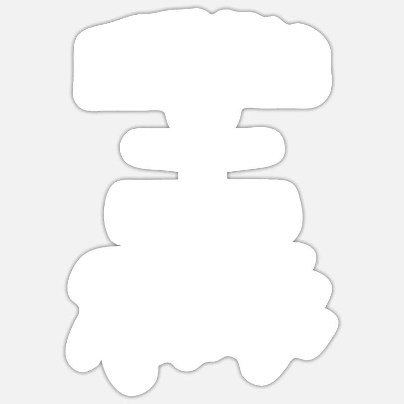 Drôle de marin plaisancier à - Sticker taille S (10 x 10 cm) - blanc mat
