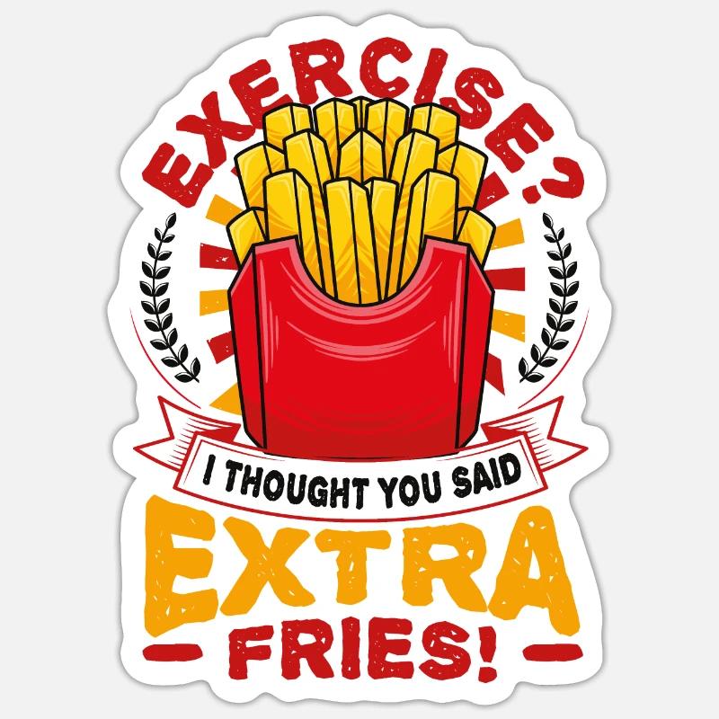 Frites extra Français Sticker taille S (10 x 10 cm)