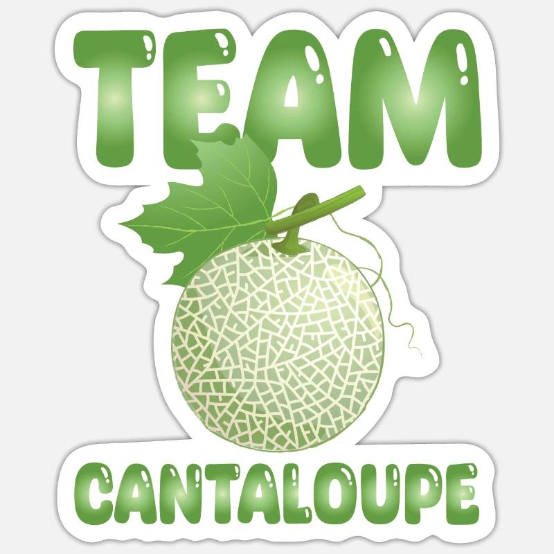 Team Cantaloupe-Melone - Sticker Größe S (10 x 10 cm) - Mattweiß