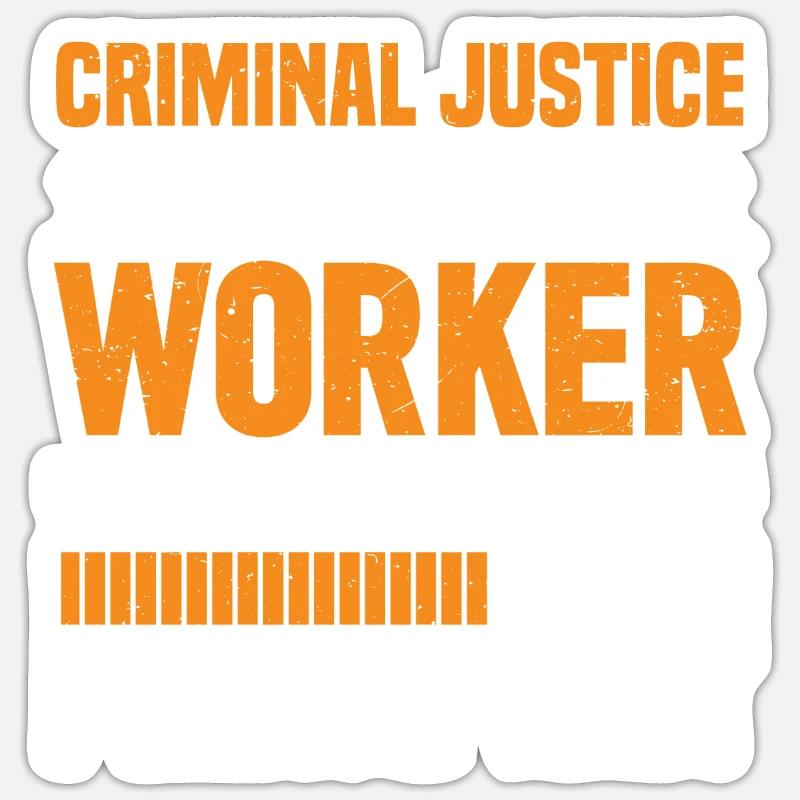 Criminal Justice Worker In Progress Sticker Größe S (10 x 10 cm)