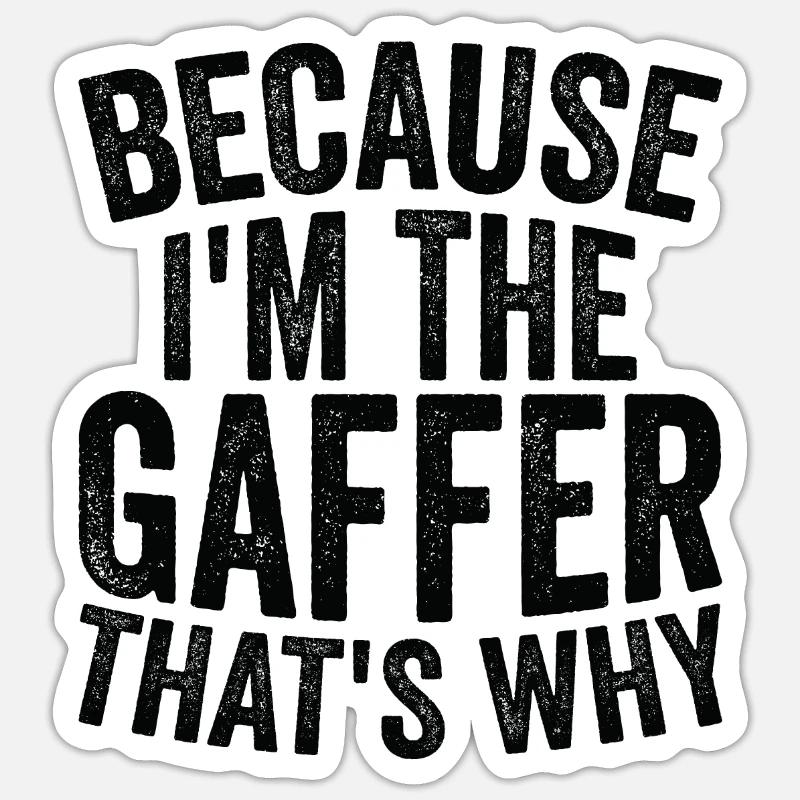 Parce que je suis le gaffeur - Sticker taille S (10 x 10 cm) - blanc mat