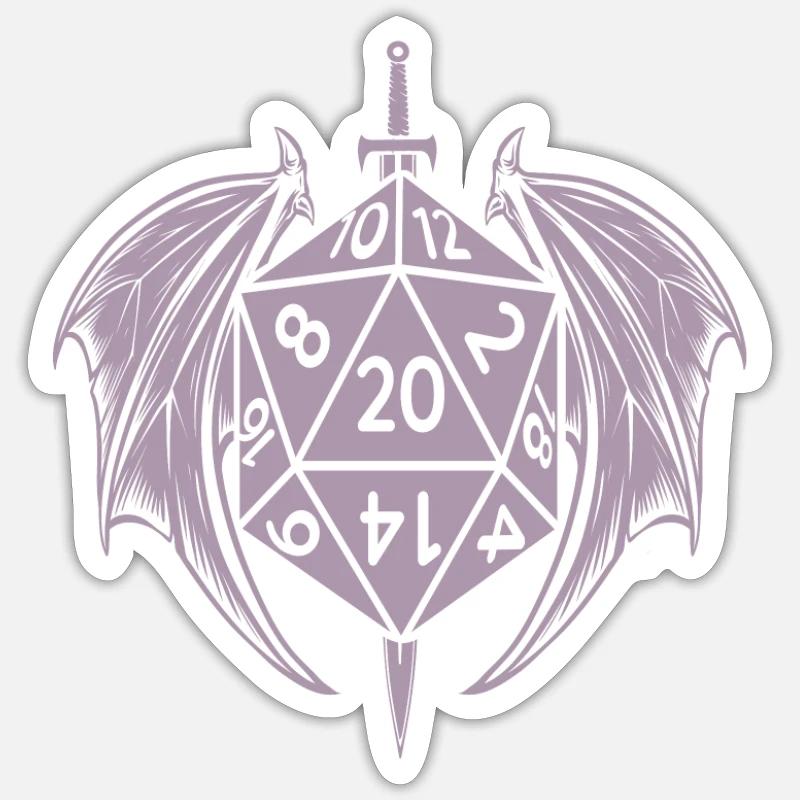 stylo et papier dm cube - Sticker taille S (10 x 10 cm) - blanc mat