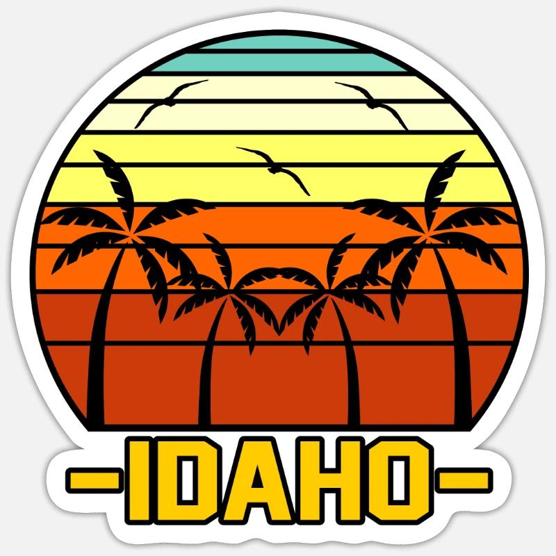 Idaho Explore Cadeau Sticker taille S (10 x 10 cm)