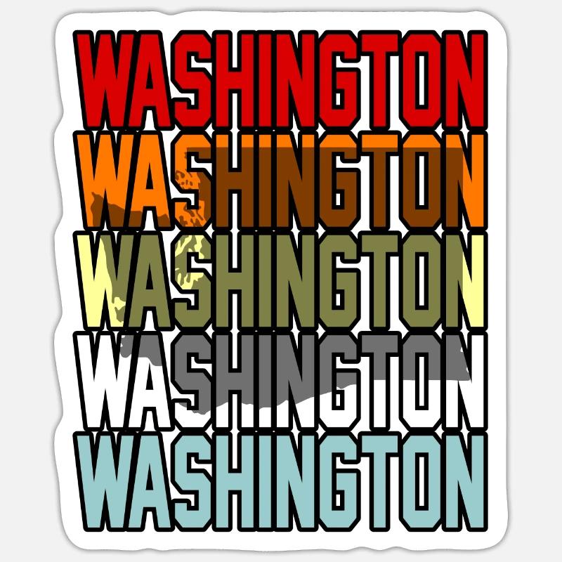 Visit Washington Gift - Sticker size S (10 x 10 cm) - white matte