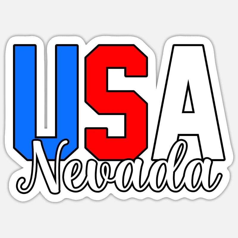 Usa nevada gift - Sticker size S (10 x 10 cm) - white matte