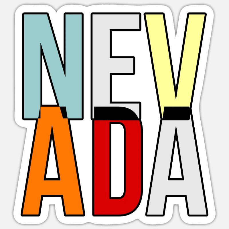 Nevada lebensgeschenk - Sticker Größe S (10 x 10 cm) - Mattweiß