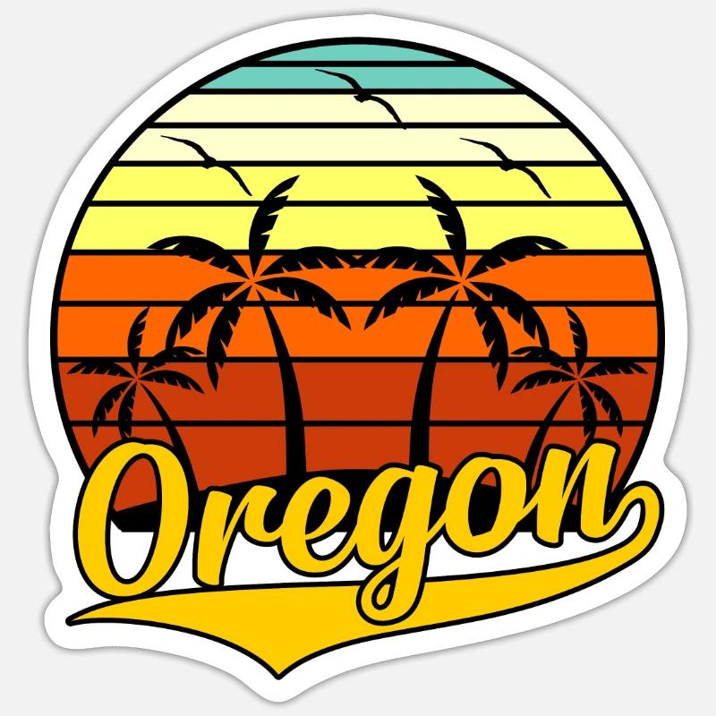 Oregon live gift - Sticker size S (10 x 10 cm) - white matte