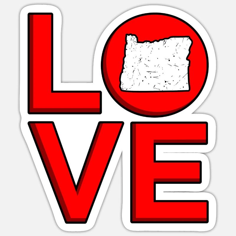 Dear oregon gift - Sticker size S (10 x 10 cm) - white matte