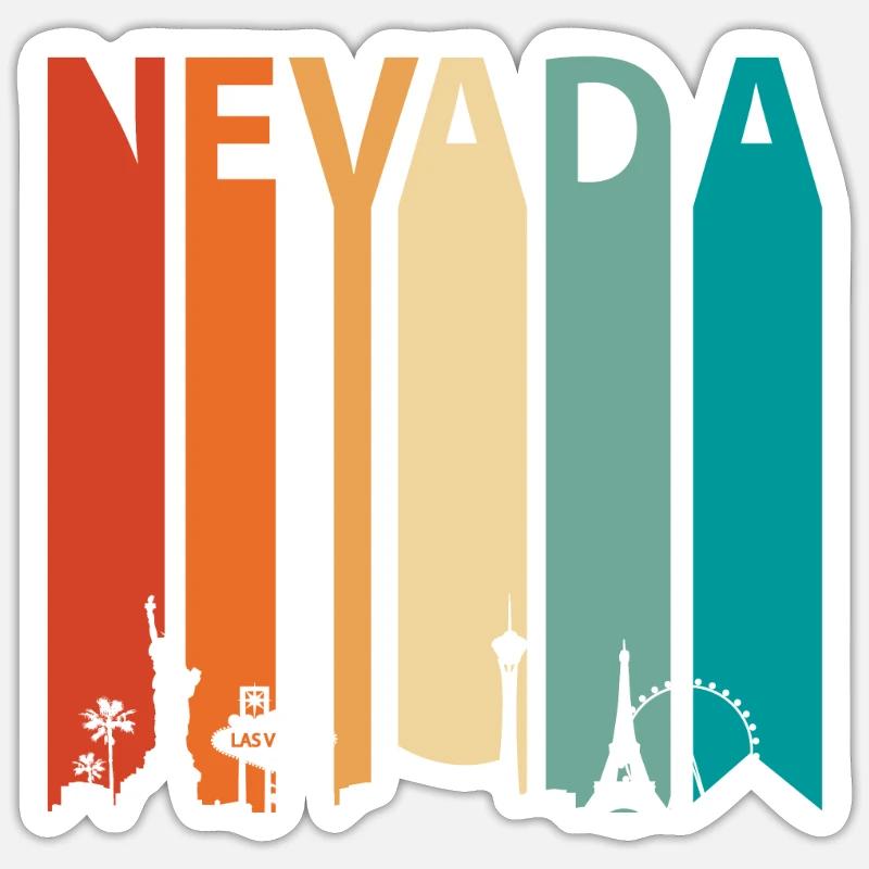 Nevada wurzel geschenk Sticker Größe S (10 x 10 cm)