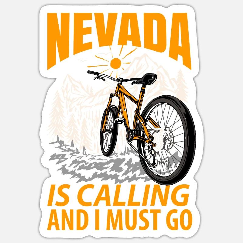 Cadeau de racine du Nevada - Sticker taille S (10 x 10 cm) - blanc mat