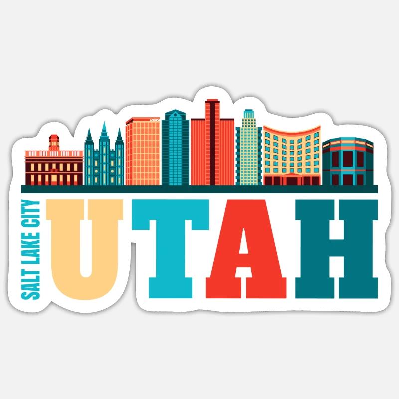 Utah - Sticker taille S (10 x 10 cm) - blanc mat