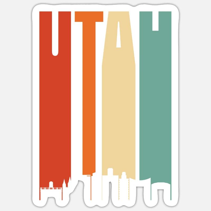 Utah - Sticker taille S (10 x 10 cm) - blanc mat