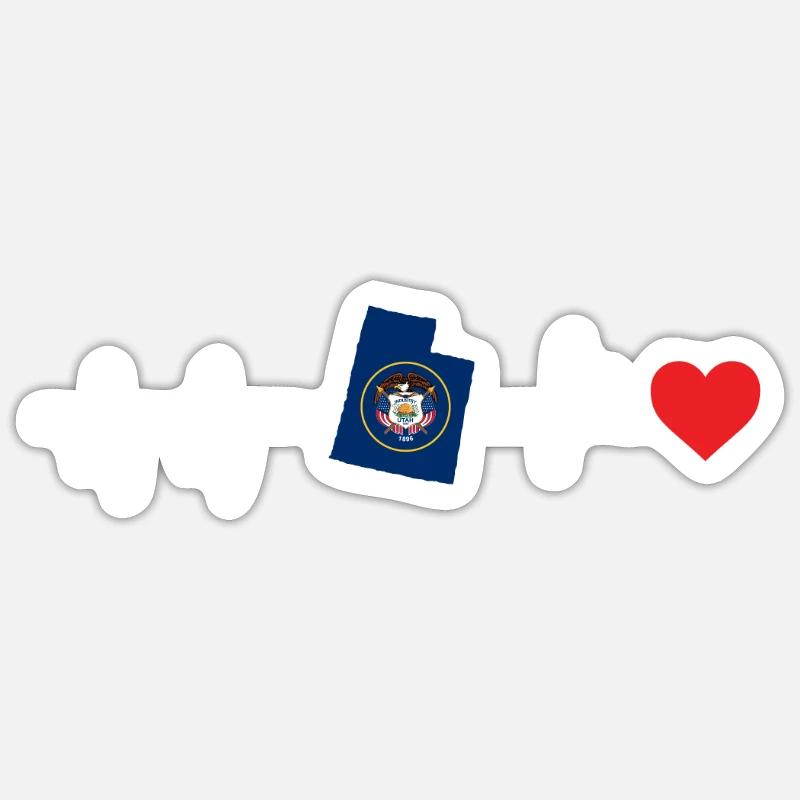 Utah - Sticker size S (10 x 10 cm) - white matte