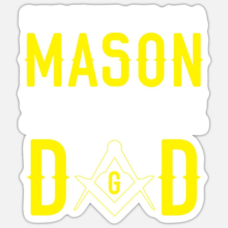 Freemason Dad Fraternal Freemasonry Square Compass Sticker size S (10 x 10 cm)